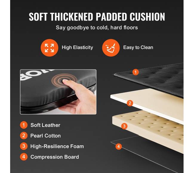 40 colių sulankstomas mechaniko kėdė su 204 kg talpa3