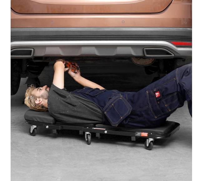 40 colių sulankstomas mechaniko kėdė su 204 kg talpa7