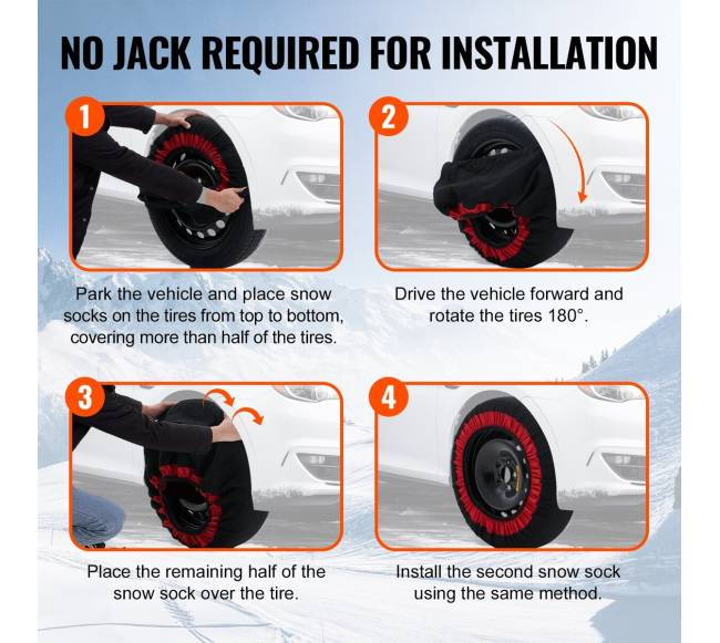 2 vnt. sniego kojinės padangoms – didelis dydis6