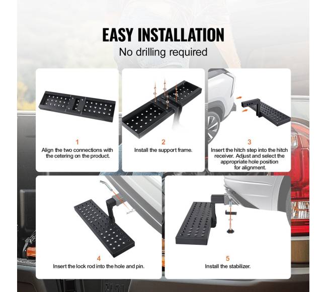 Priekabos pakopėlė 50,8 mm imtuvui5