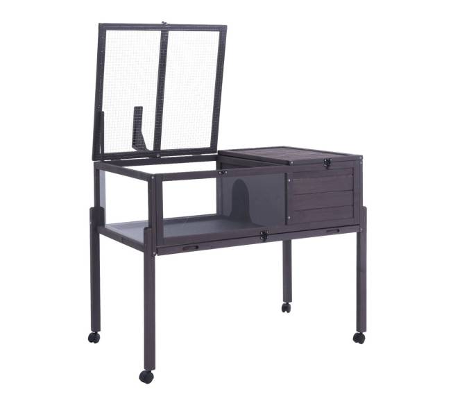 Medinis vėžlių namas su ratukais0