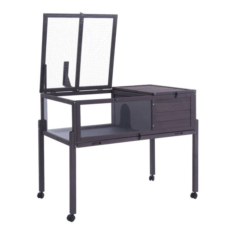 Medinis vėžlių namas su ratukais0