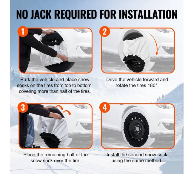 Sniego kojinės automobilių padangoms (2 vnt.)6