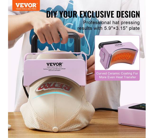 Mini kepuraičių spaustuvas 5.9x3.15 colio plokštė (violetinė)1