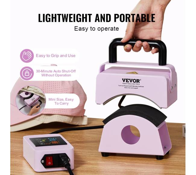 Mini kepuraičių spaustuvas 5.9x3.15 colio plokštė (violetinė)4