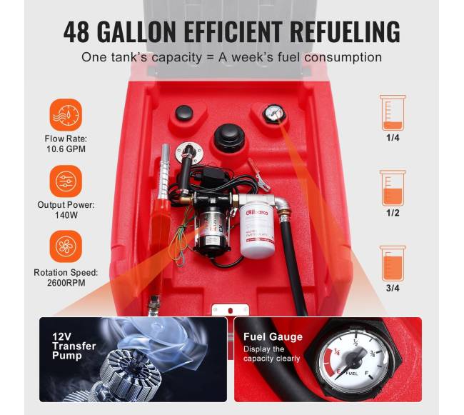 48 galonų dyzelino ir benzino bakas su pompa2