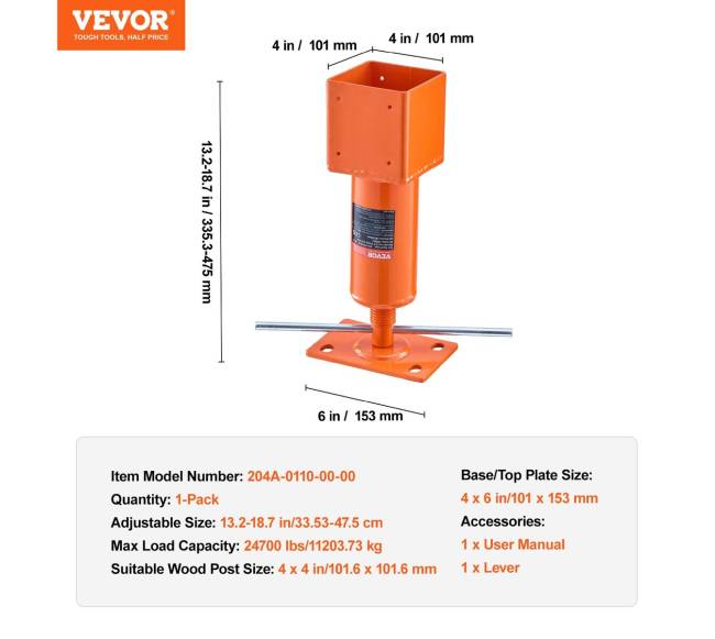 Reguliuojamas namo kėlimo lizdas 10x10 cm6