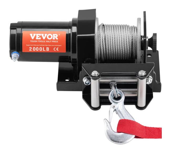 Elektrinė gervė ATV UTV 907 kg su plieniniu kabeliu8