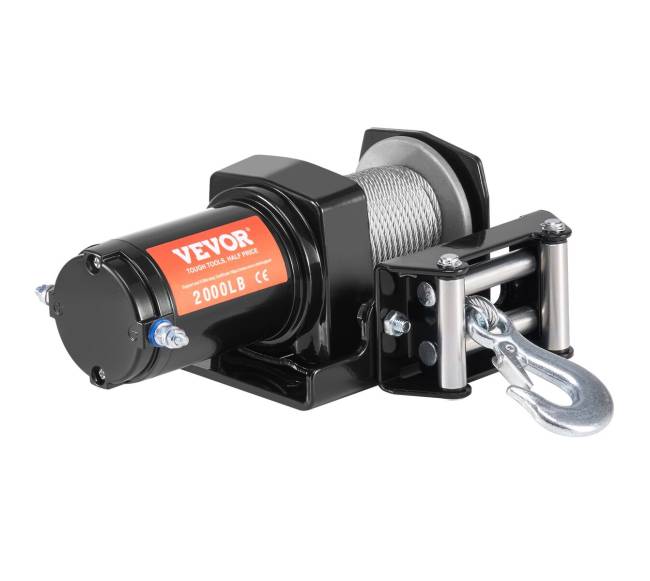 Elektrinė gervė ATV UTV 907 kg su plieniniu kabeliu9