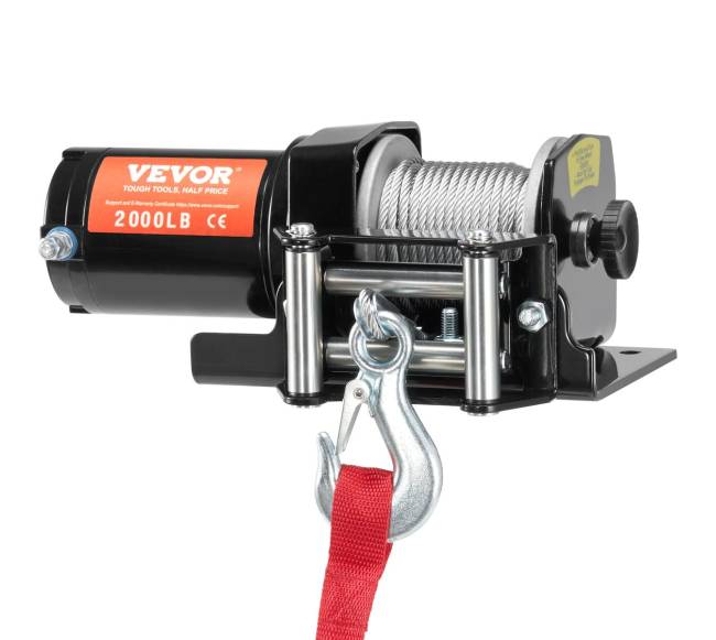 Elektrinė gervė ATV UTV 907 kg su plieniniu kabeliu10