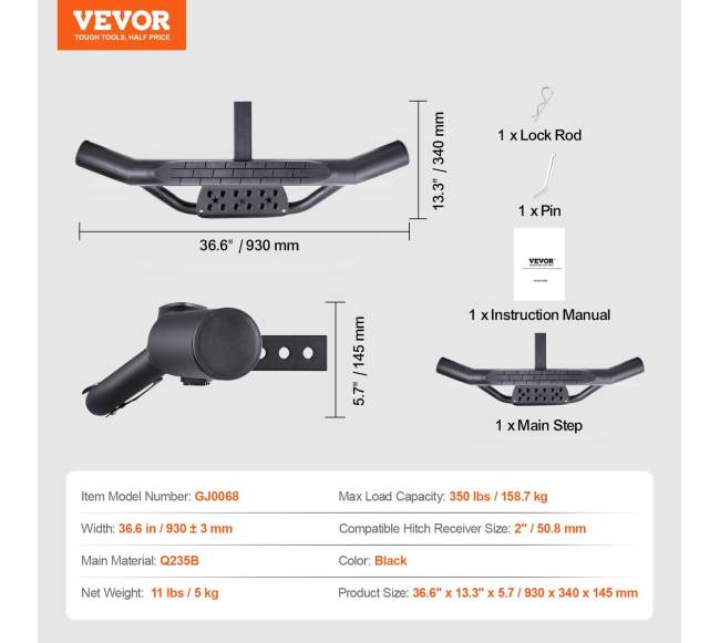 Automobilio kablys 2" krovimo apsauga6