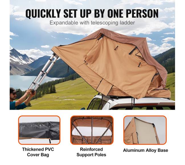 Stogo palapinė 2-3 asmenims su kopėčiomis3