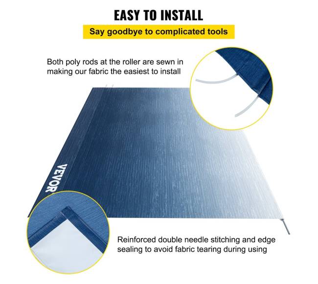 Autopriekabos tentas 18 ft, mėlynas4