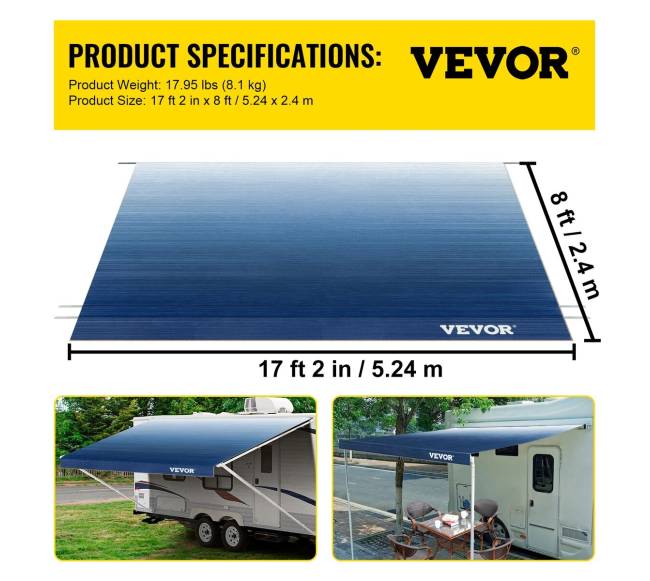 Autopriekabos tentas 18 ft, mėlynas6