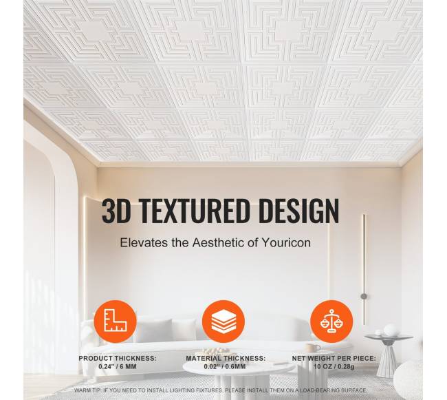 Lubų plokštės 24 x 24 cm PVC, 12 vnt.3