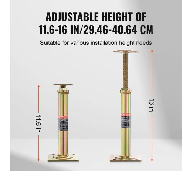 4 dalių reguliuojama grindų atrama 29,5-40,6 cm aukščio2