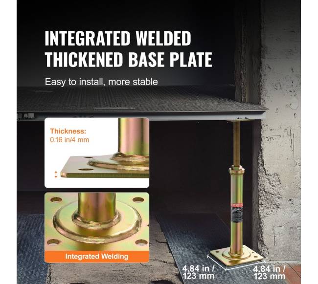 4 dalių reguliuojama grindų atrama 29,5-40,6 cm aukščio3