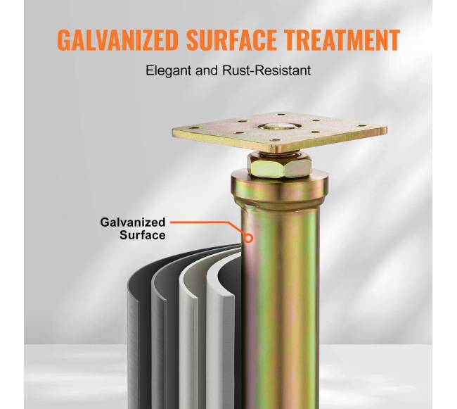 4 dalių reguliuojama grindų atrama 29,5-40,6 cm aukščio5