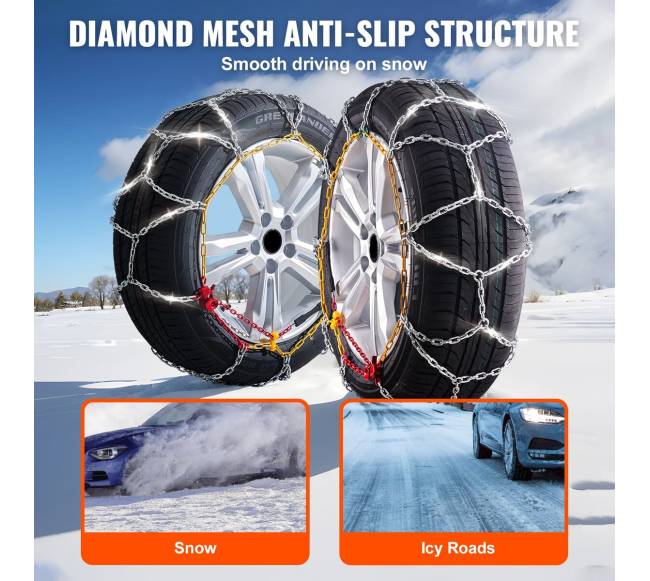 Manganinės plieno sniego grandinės 2 vnt.3