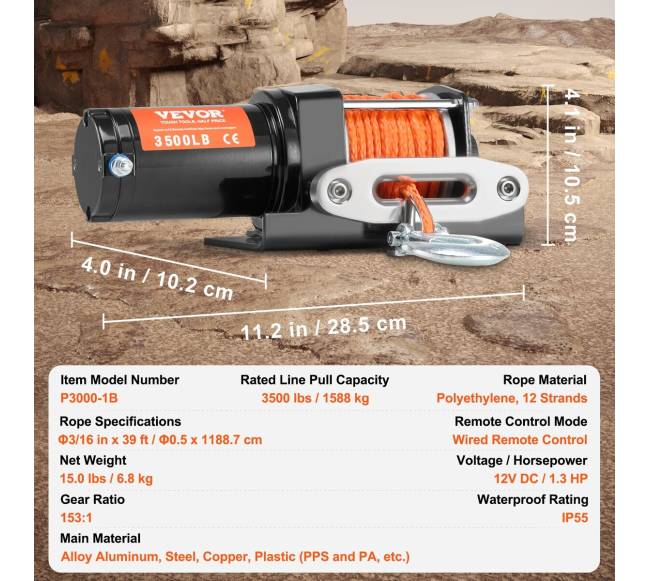Elektrinis suktukas ATV UTV 1588 kg6