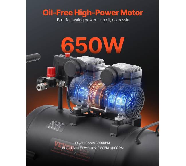 Kompresorius be alyvos 8 galonų 90 PSI1