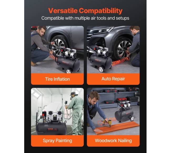 Kompresorius be alyvos 8 galonų 90 PSI5