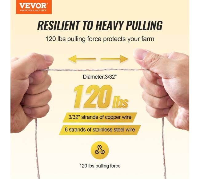 Elektrinė tvora arkliams ir galvijams 800m1