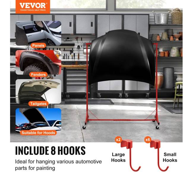 Reguliuojamas dažymo stovas su 8 kabliukais1