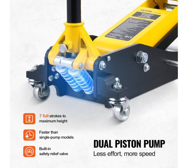 Žemo profilio grindų domkratas su 2 tonų kelimo galia3