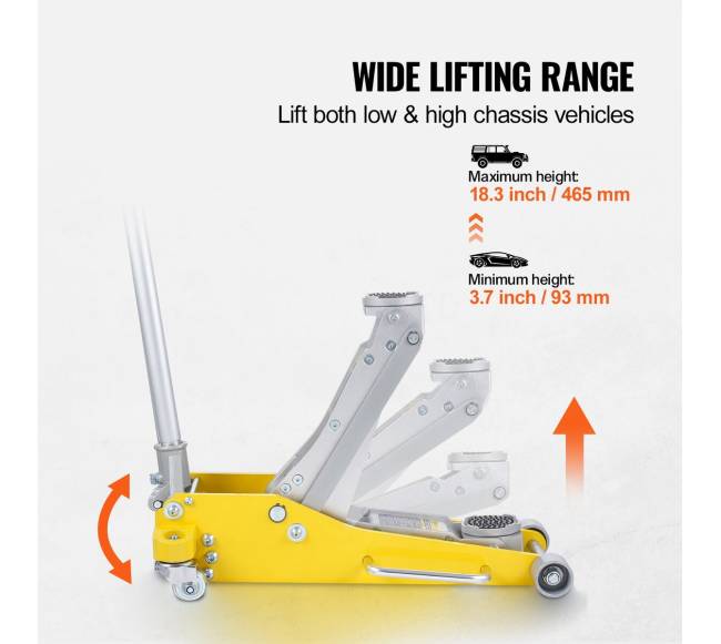 Žema profilinė grindų domkratė 3 tonų su greito veikimo sistema2