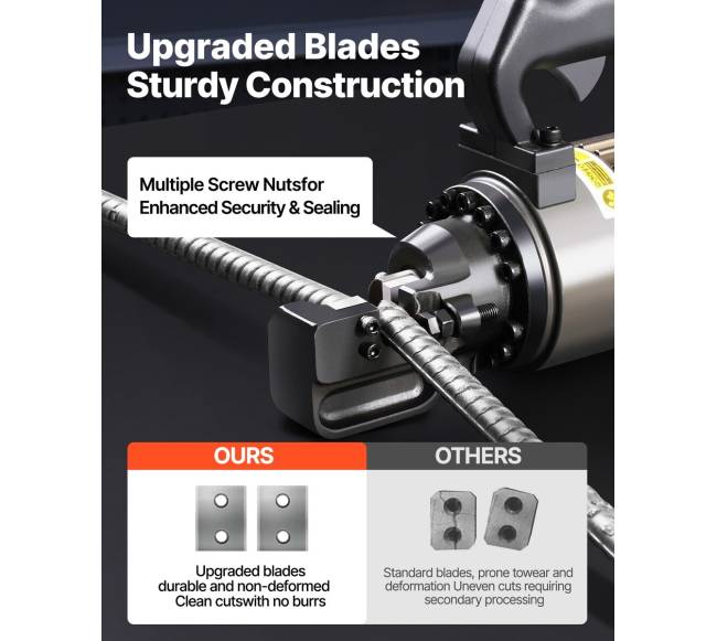 1000W elektrinis hidraulinis armatūros pjaustiklis 4-16 mm5