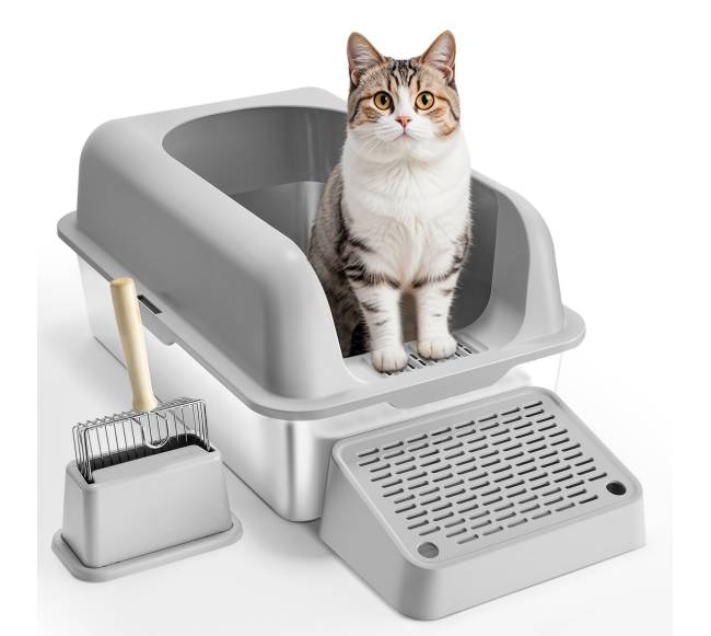 katės tualetas su filtruojančia grindimis0