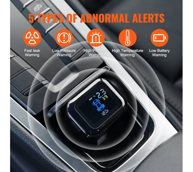 RV padangų slėgio stebėjimo sistema su 4 davikliais3