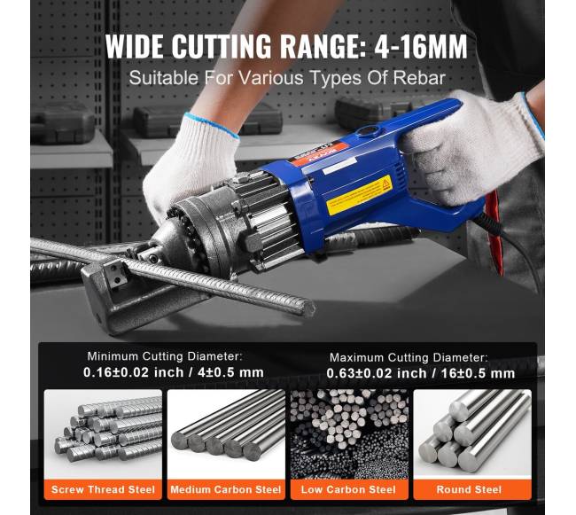 Elektrinis armatūros kirpimo aparatas 1000W, 4-16mm3