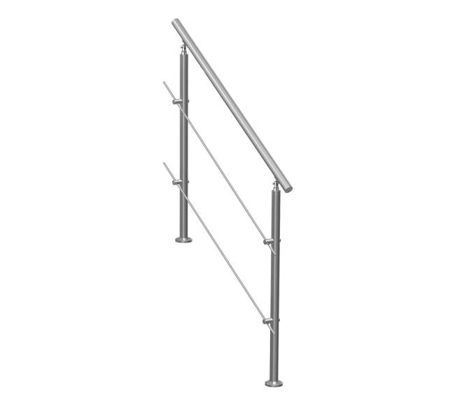 Turėklai Lauko Laiptams su 2 Skersiniais8