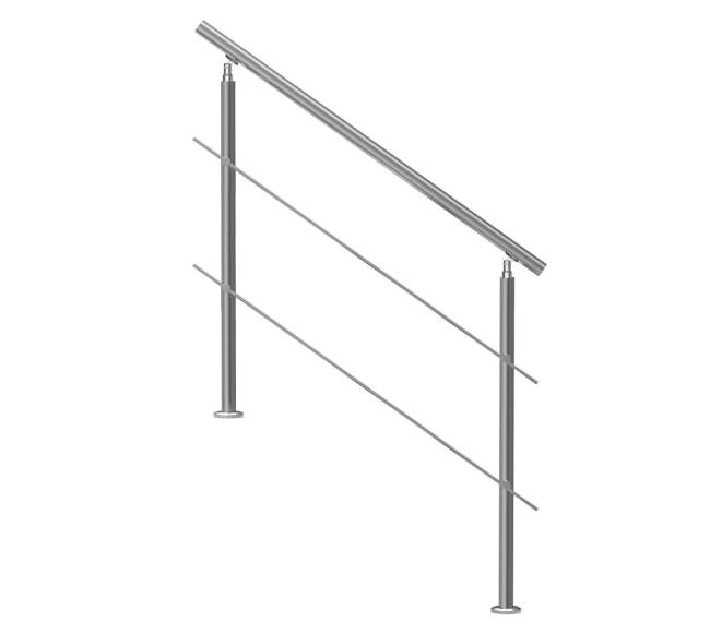 Turėklai Lauko Laiptams su 2 Skersiniais10