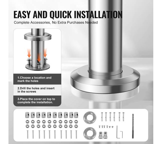 59 cm laiptų turėklai su 5 skersiniais3