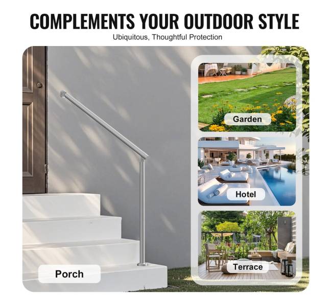 Lauko turėklai 100 cm iš nerūdijančio plieno5