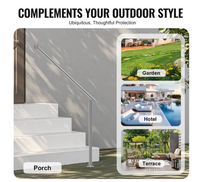 Lauko laiptų turėklai iš nerūdijančio plieno5