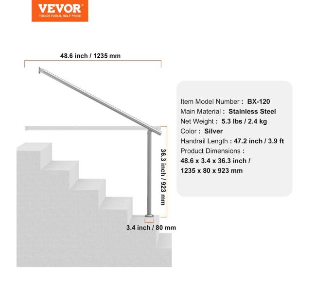 Lauko laiptų turėklai iš nerūdijančio plieno6