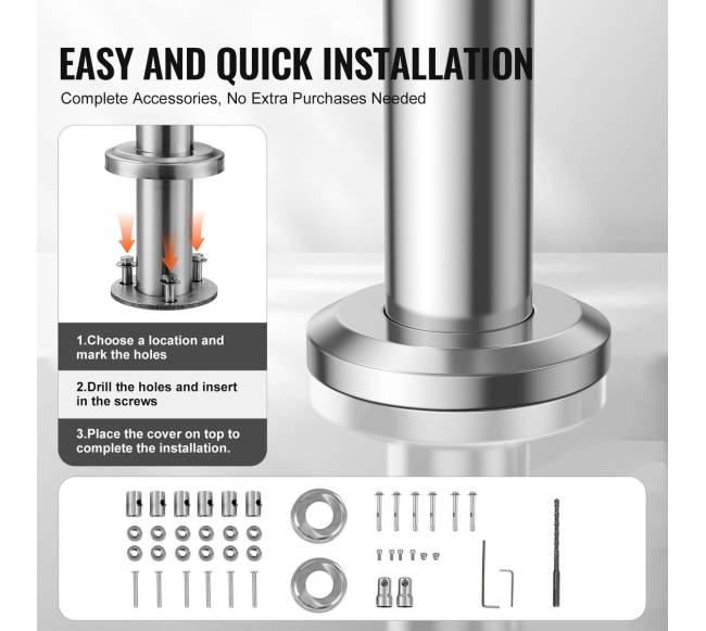 59 cm lauko turėklai su 3 skersiniais3