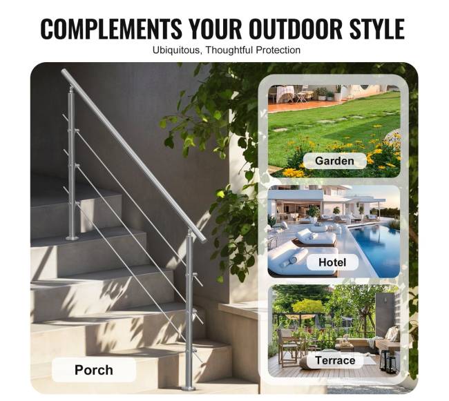 59 cm lauko turėklai su 3 skersiniais5