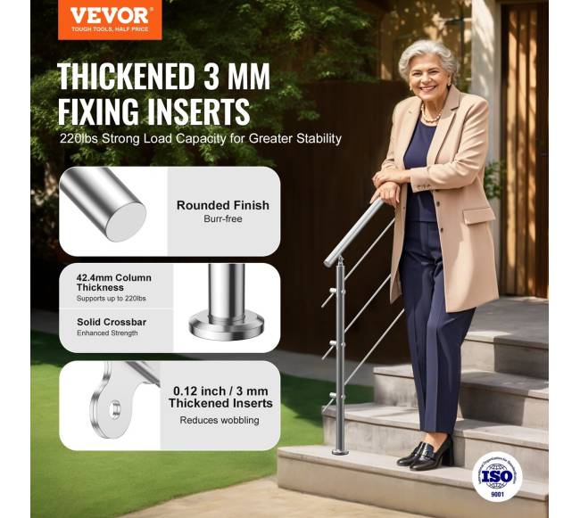 Lauko turėklai su 3 skersiniais1