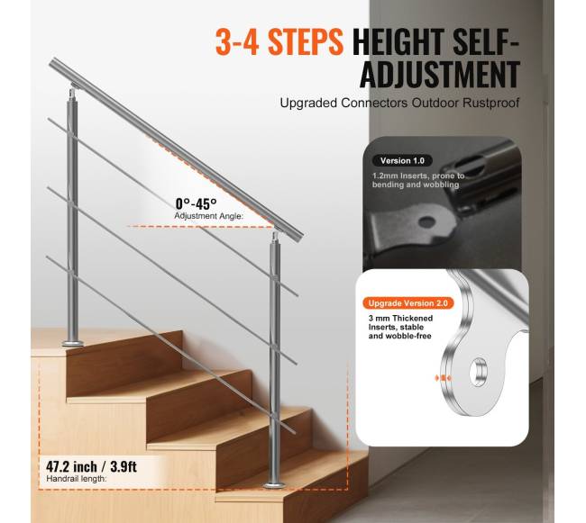 Lauko turėklai su 3 skersiniais2