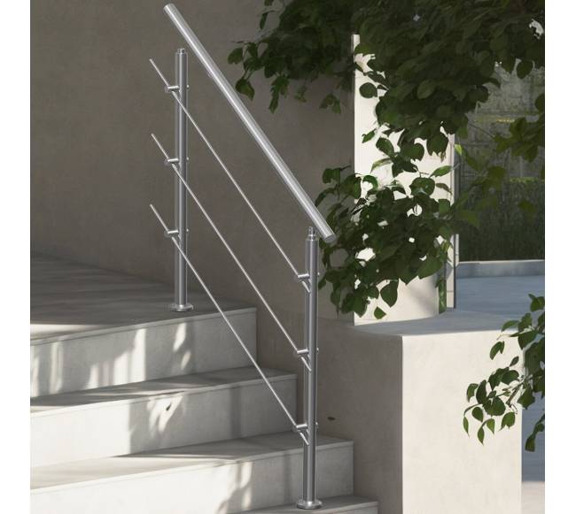 Lauko turėklai su 3 skersiniais7