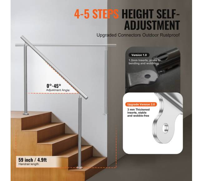 Lauko turėklai 150 cm laiptams2