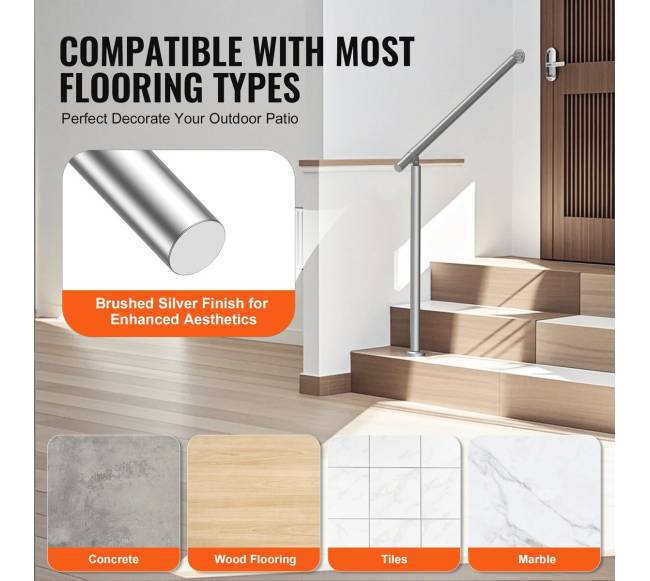 80 cm nerūdijančio plieno turėklai laiptams4