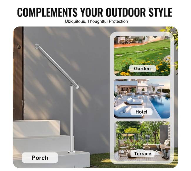 80 cm nerūdijančio plieno turėklai laiptams5