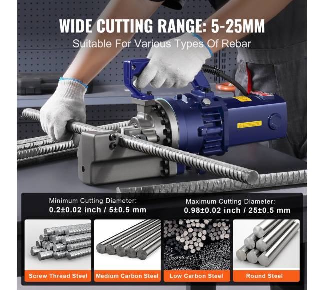 1700W elektrinis hidraulinis armatūros pjaustytuvas iki 25 mm3