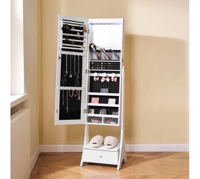 Pastatoma veidrodinė juvelyrikos spinta su talpa7